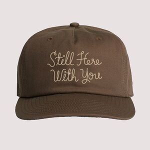 Brown Noah Kahan Baseball Cap with 'Still Here With You' Embroidery